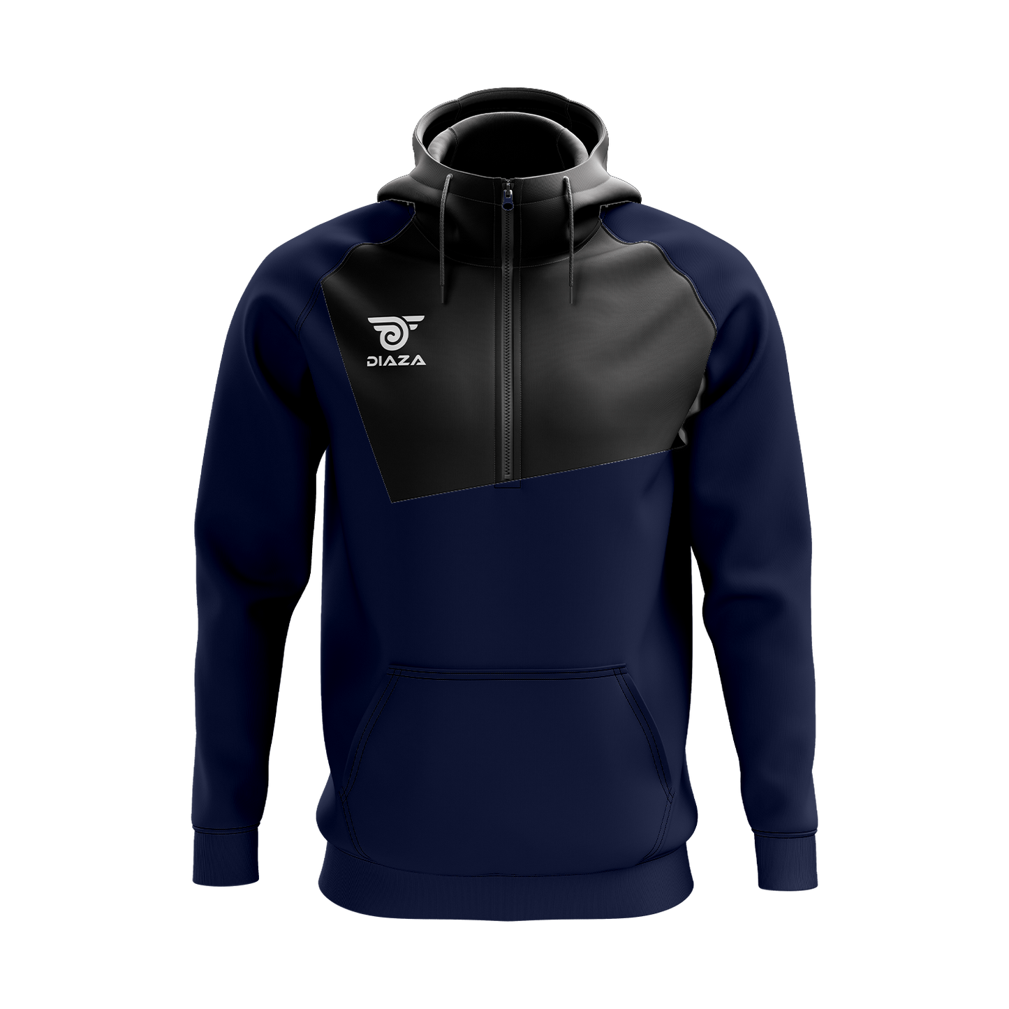 3/4 ZIP UP JACKET WITH HOODIE FROSTLINE BLUE