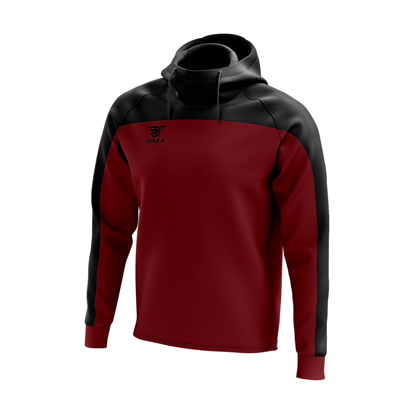 HIGH NECK HOODIE ZONE RED