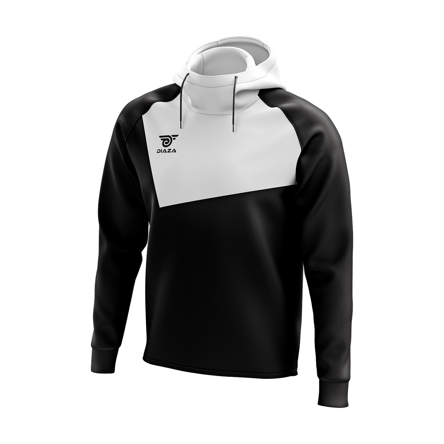 HIGH NECK HOODIE FROSTLINE WHITE