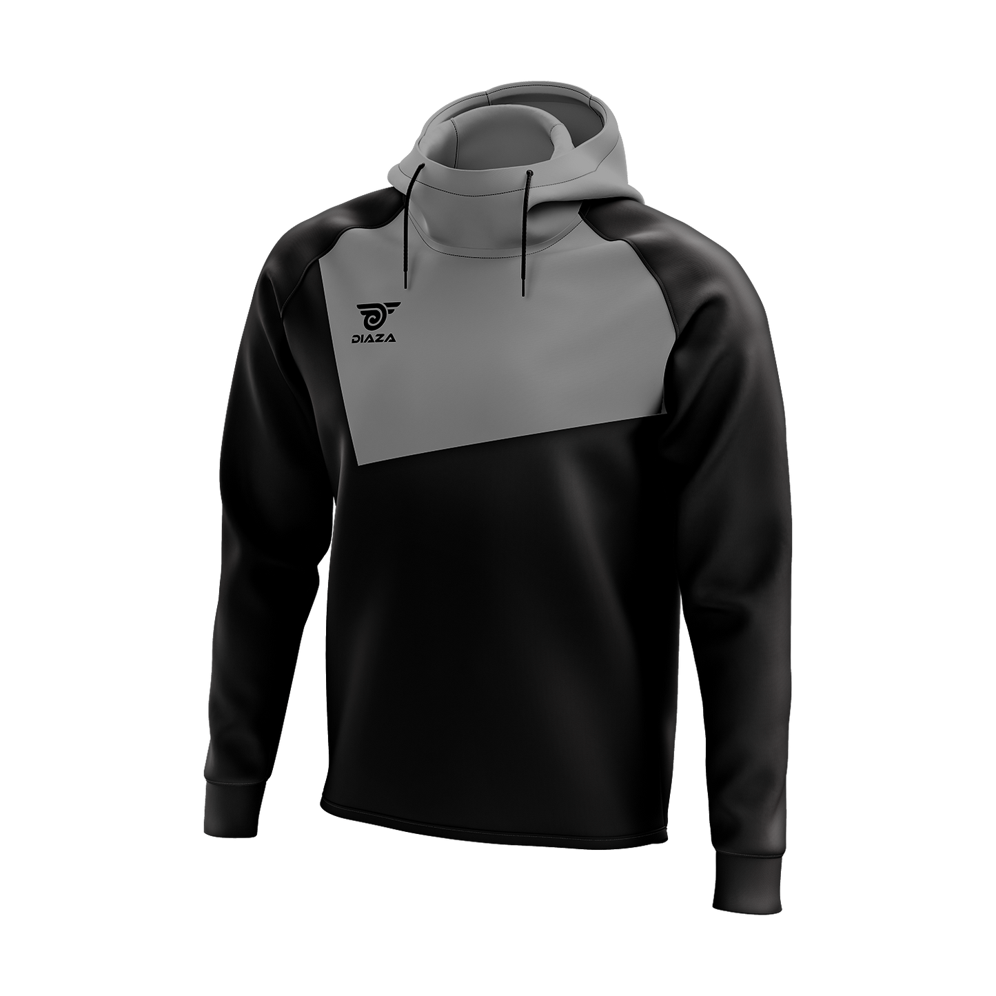 HIGH NECK HOODIE FROSTLINE GREY