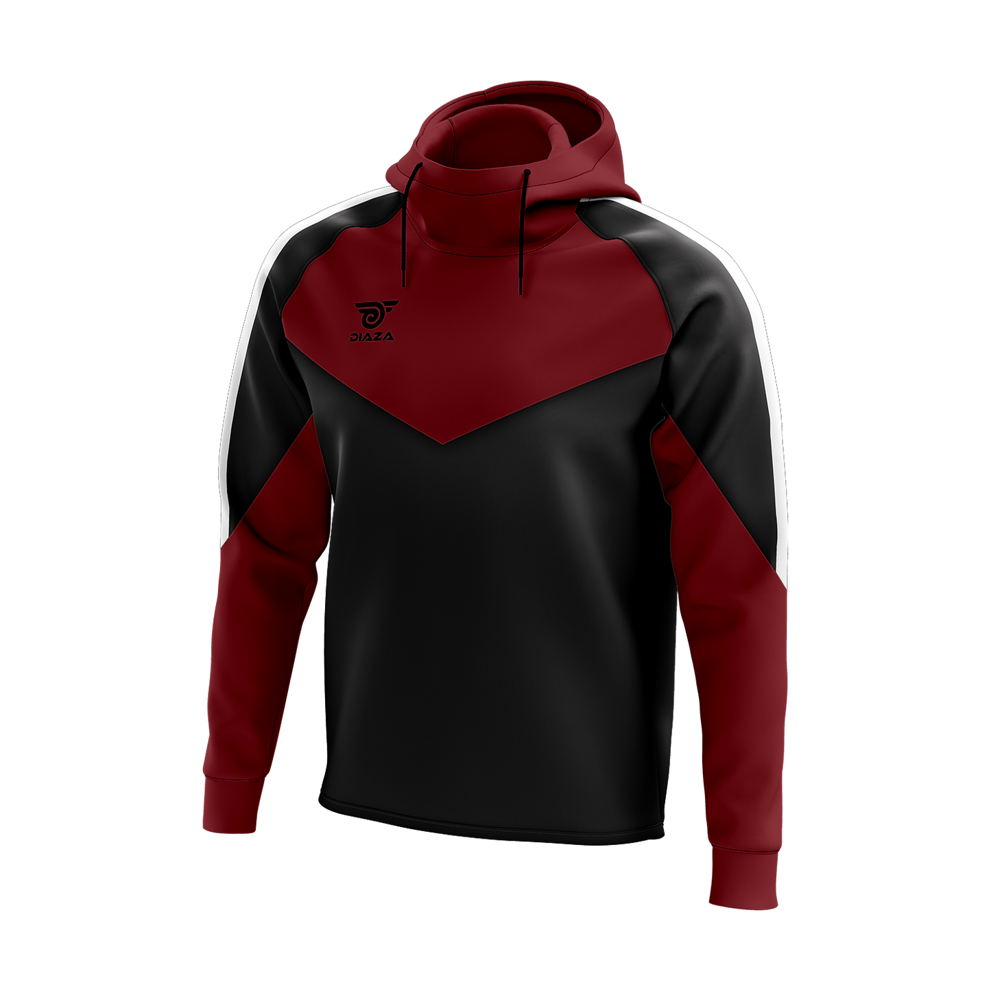 HIGH NECK HOODIE LAVA RED