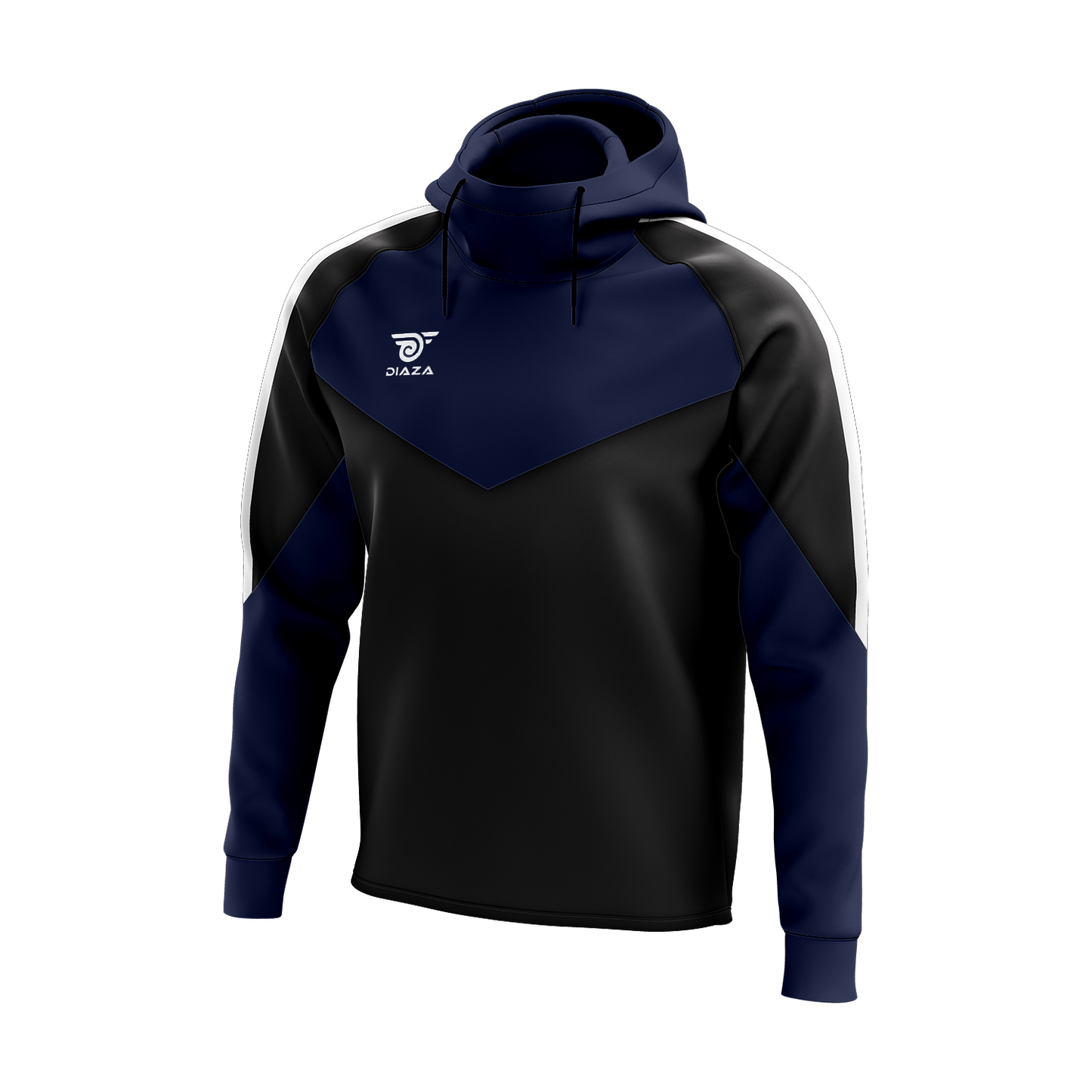 HIGH NECK HOODIE LAVA BLUE