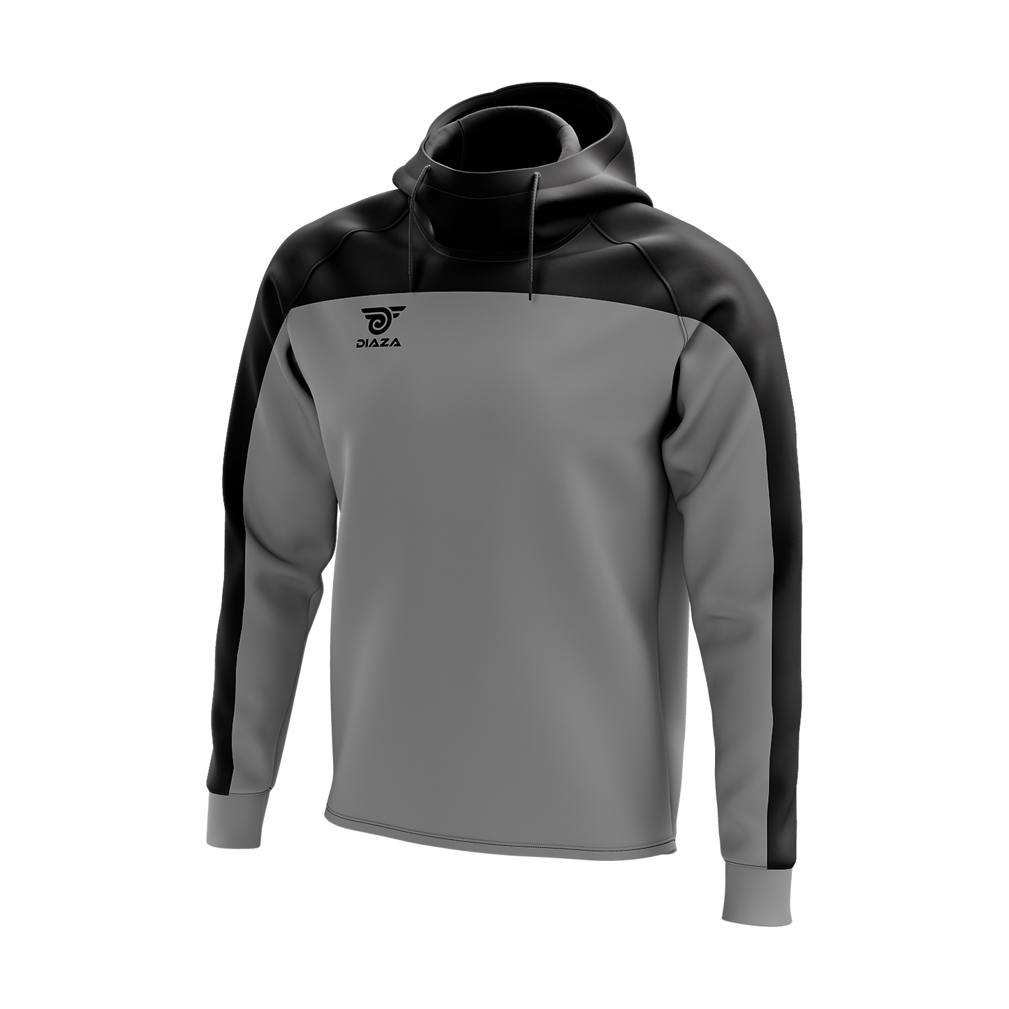 HIGH NECK HOODIE ZONE GREY
