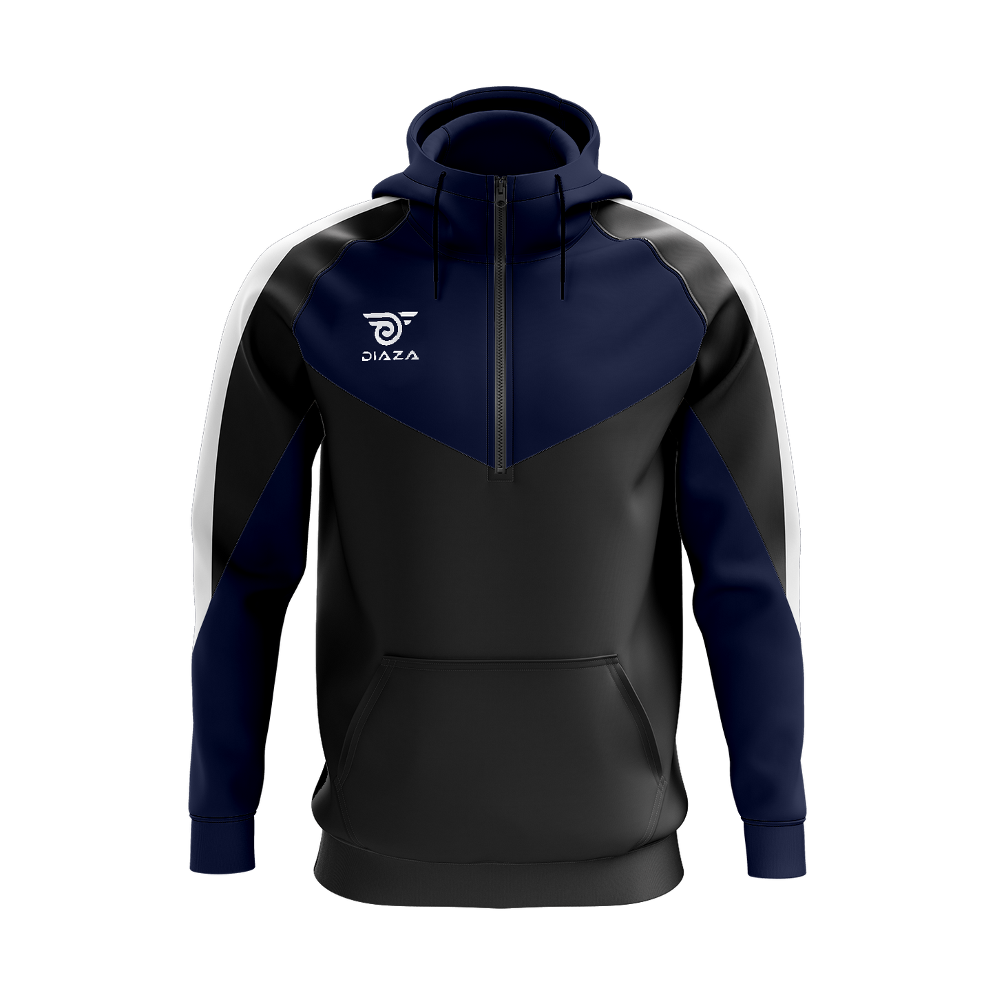 3/4 ZIP UP JACKET WITH HOODIE LAVA BLUE