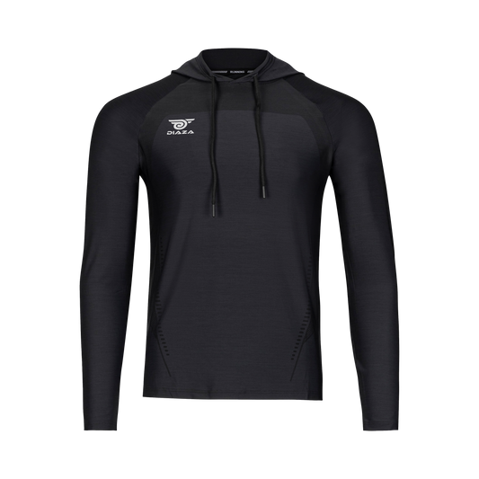 SUBA HOODED LONG SLEEVE BLACK