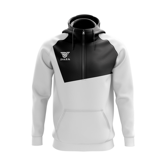 3/4 ZIP UP JACKET WITH HOODIE FROSTLINE WHITE