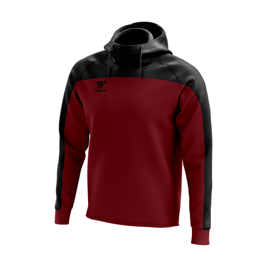 HIGH NECK HOODIE ZONE RED