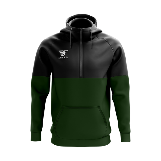 3/4 ZIP UP JACKET WITH HOODIE MOMENTUM GREEN