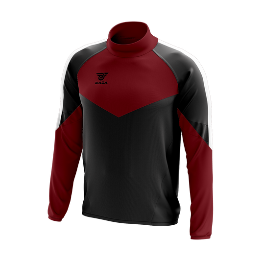 HIGH NECK SWEATER LAVA RED