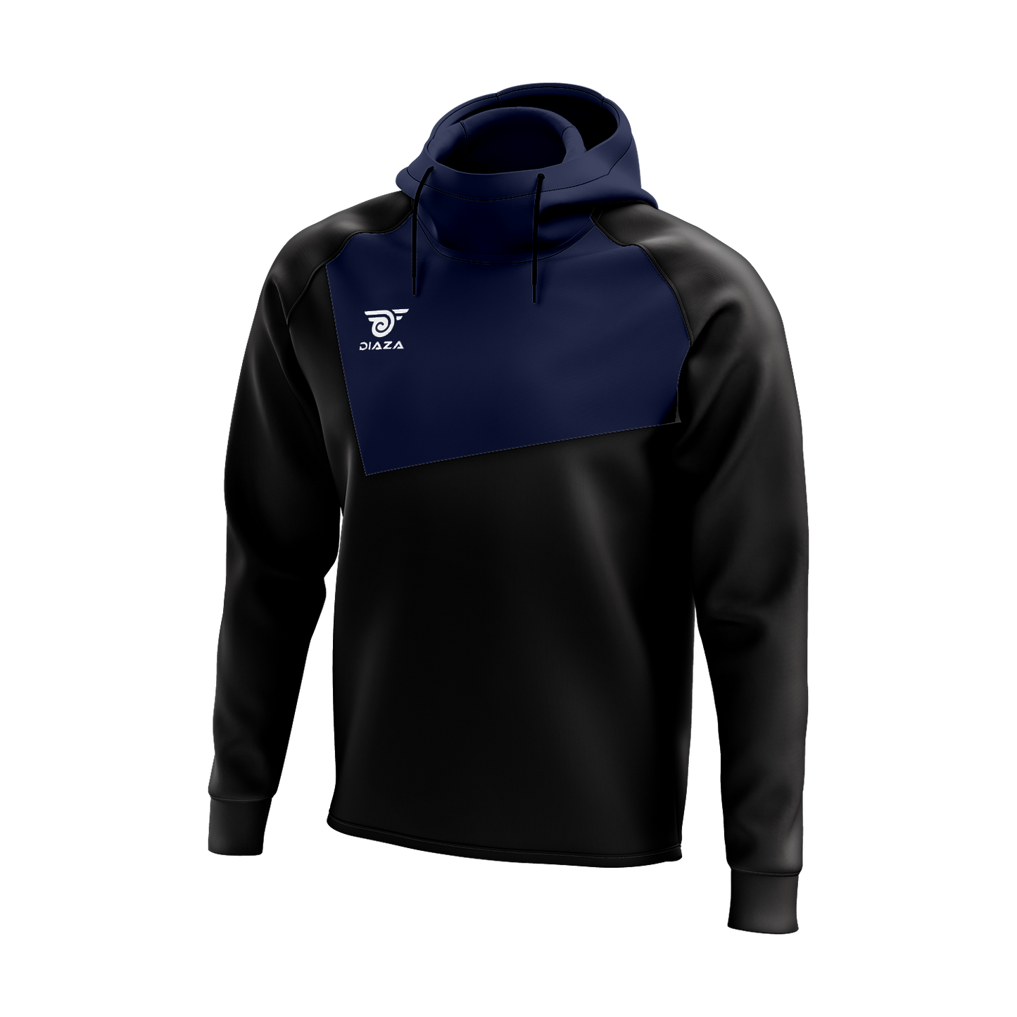 HIGH NECK HOODIE FROSTLINE BLUE