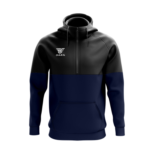 3/4 ZIP UP JACKET WITH HOODIE MOMENTUM BLUE