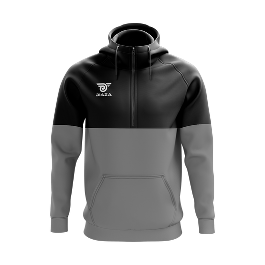 3/4 ZIP UP JACKET WITH HOODIE MOMENTUM GREY