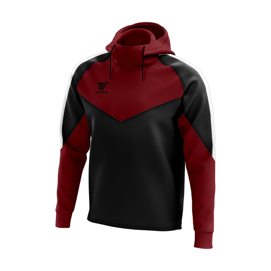 HIGH NECK HOODIE LAVA RED