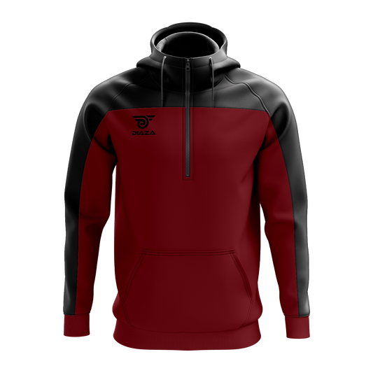3/4 ZIP UP JACKET WITH HOODIE ZONE RED