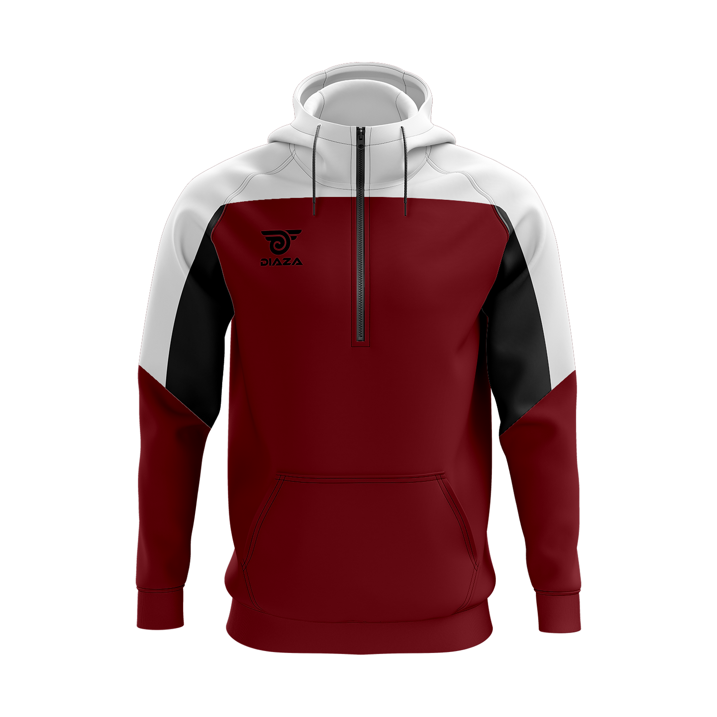 3/4 ZIP UP JACKET WITH HOODIE LEGACY RED