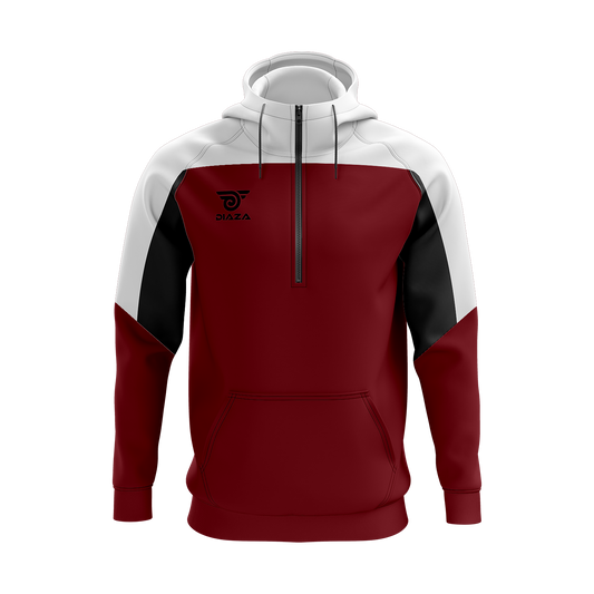 3/4 ZIP UP JACKET WITH HOODIE LEGACY RED