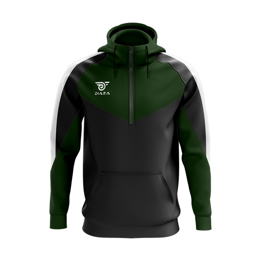 3/4 ZIP UP JACKET WITH HOODIE LAVA GREEN