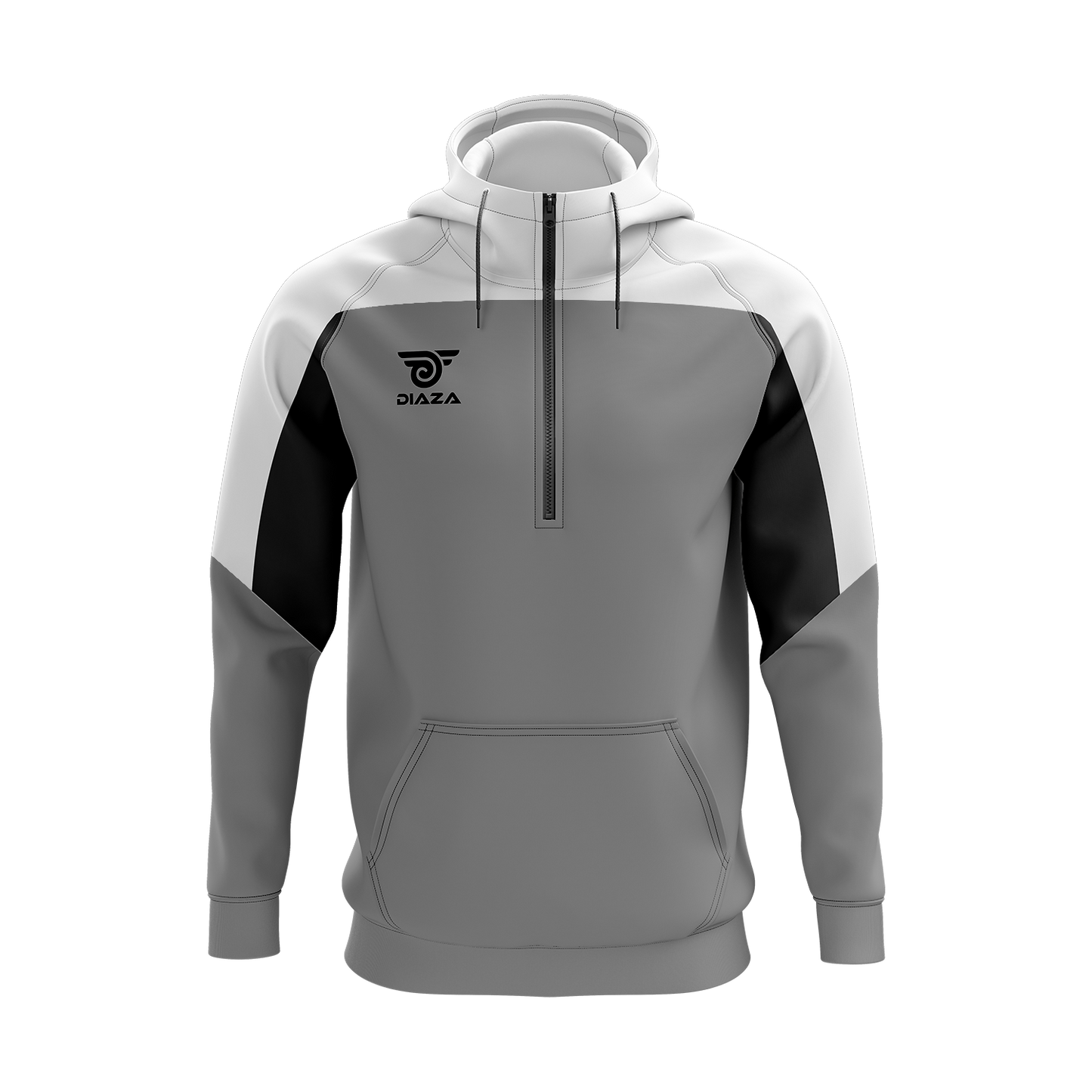 3/4 ZIP UP JACKET WITH HOODIE LEGACY GREY