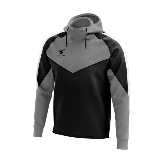 HIGH NECK HOODIE LAVA GREY