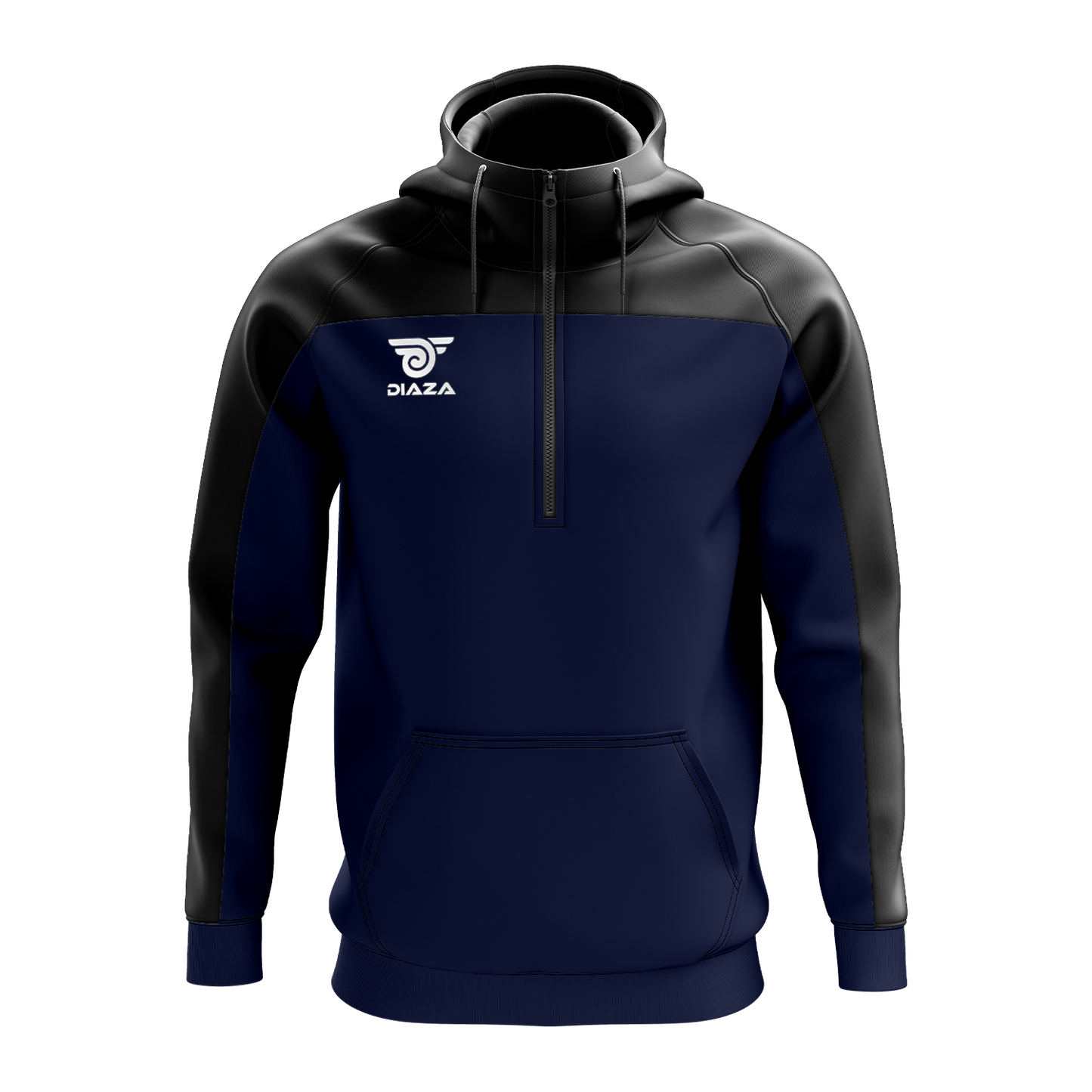 3/4 ZIP UP JACKET WITH HOODIE ZONE BLUE