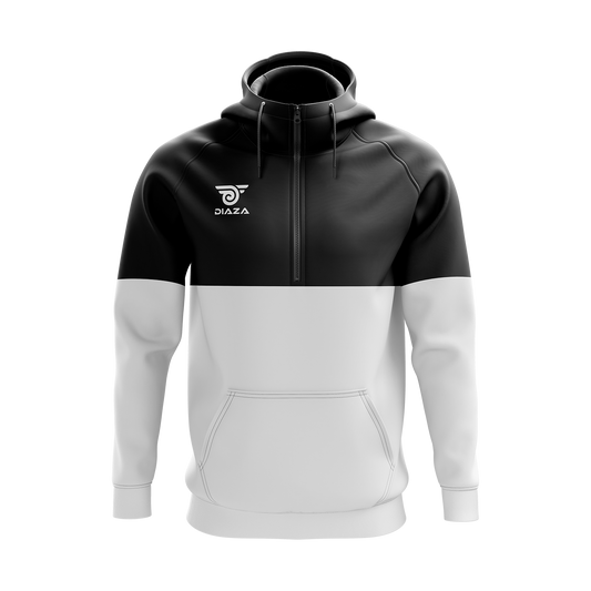 3/4 ZIP UP JACKET WITH HOODIE MOMENTUM WHITE