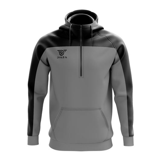 3/4 ZIP UP JACKET WITH HOODIE ZONE GREY