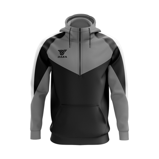 3/4 ZIP UP JACKET WITH HOODIE LAVA GREY