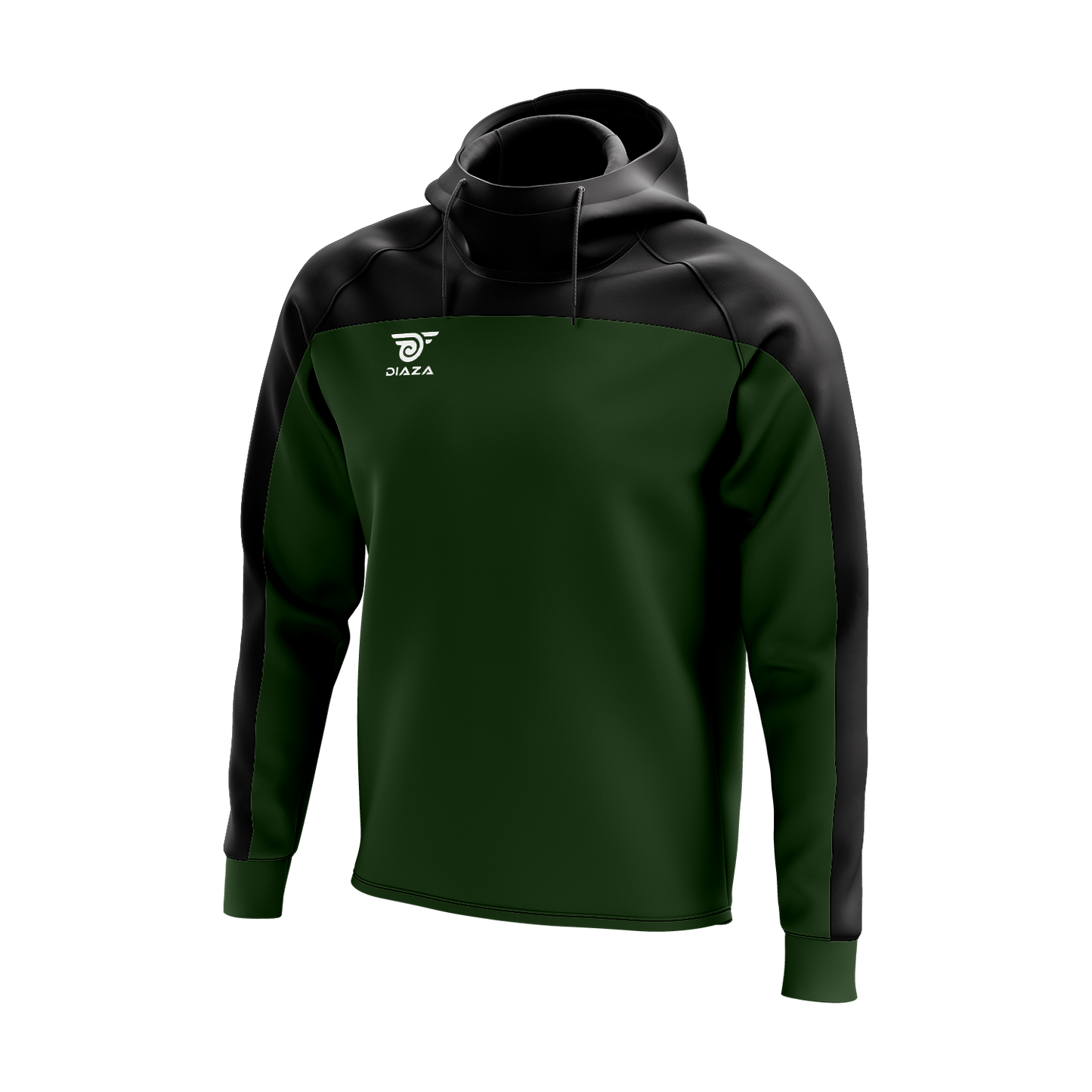 HIGH NECK HOODIE ZONE GREEN