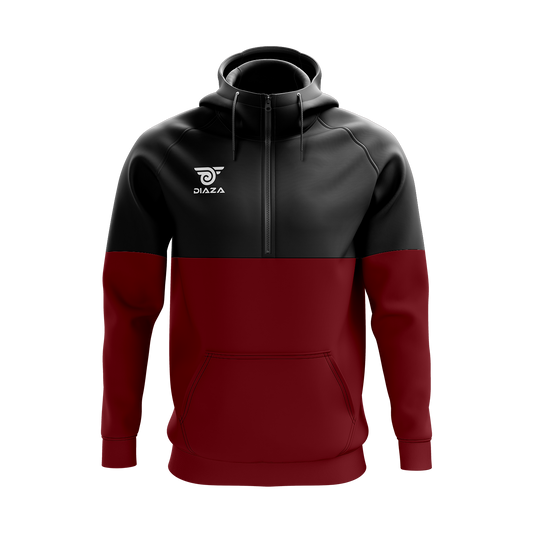 3/4 ZIP UP JACKET WITH HOODIE MOMENTUM RED